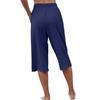 Linen Pants For Women Casual Color Pants Color 3/4 Trousers High Waisted With Pocket