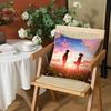 Anime YYour NName Cushion Cover Silky Short Plush Invisible Zipper Dustproof Sofa Pillow Case for Home Decor