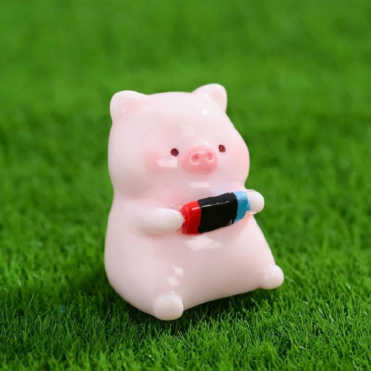 Resin Mini Pigs Miniature Pigs Figurine,Fairys Garden Accessories Garden,Microlandscape,Plant Pot,Bonsais Crafts