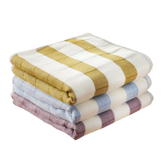 3Pcs Dishwash Rag Striped Design Soft Durable High Water Absorption Non-Stick Cleaning Cloth Kitchen Towel