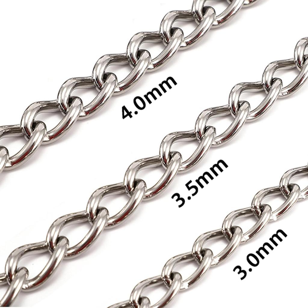 Heavy Duty Dog Chain Leash, Metal Dog Leash for Medium Dogs and Large Dogs (Black, 6ft. X 3.0mm)