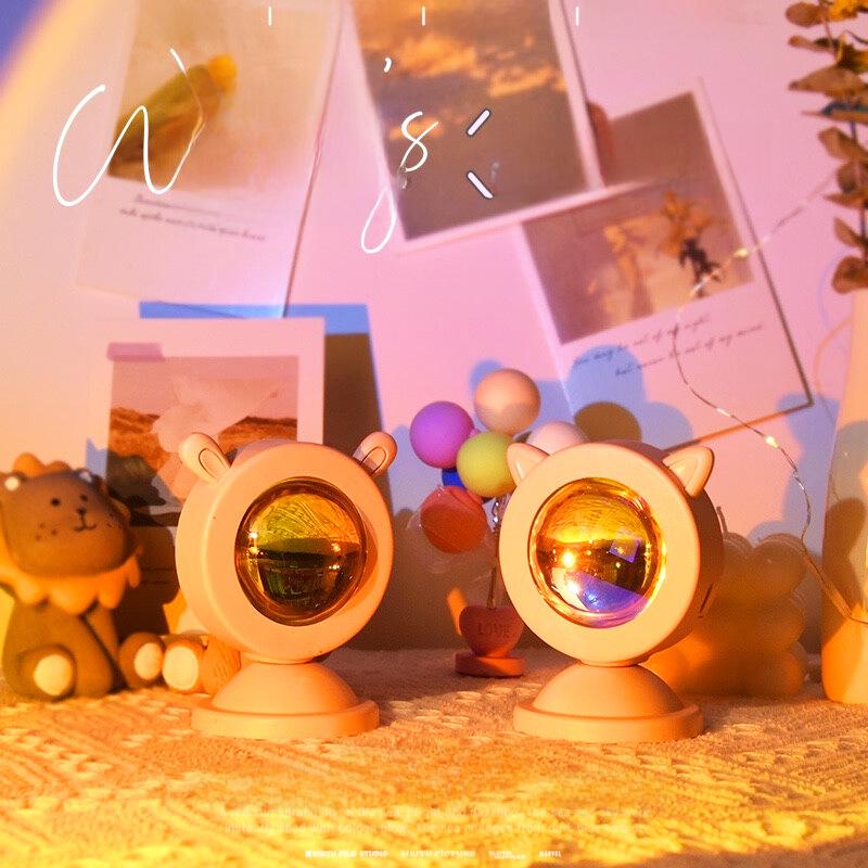 Creative RGB Color-Changing Sunset Projection Lamp - USB Powered