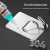 Stainless Steel Adhesive Wall Hook - Strong, Traceless, Load-Bearing for Kitchen & Clothing