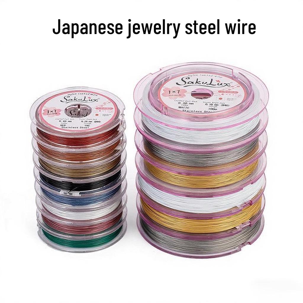 10m Japanischer Goldfaden Stahldraht für DIY Schmuck & Perlenarbeiten