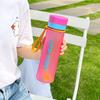 Water bottle sports water cup outdoor large capacity frosted plastic advertising gift cup portable rope tea leak cup