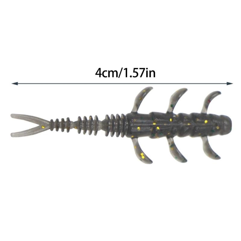 10pcs Fishing Lure Wobblers Split Tail Lures for Trout Fishing Soft Baits 4cm 0.35g Swimbaits Mini Artificial Baits