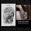 Japanese Traditional Tattoo Waterproof Sticker: Men's Long-lasting Floral Arm Pattern.