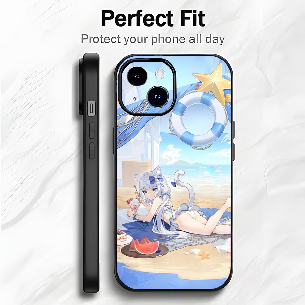 Custodia per Telefono Kawaii Giapponese Anime N-Nekopara Custodia per Telefono Confezione Morbida Leggera Per iPhone17 16 15 14 13ProMax