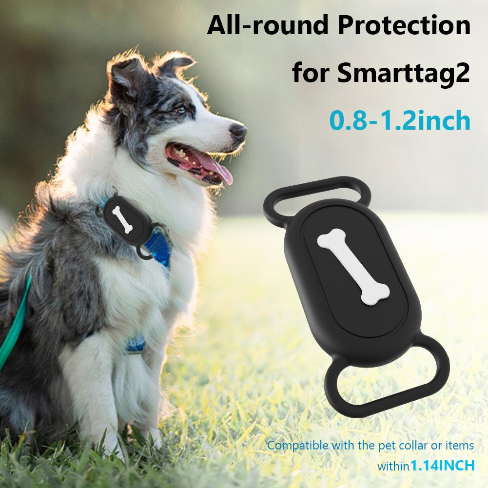 Silicone Case Waterproof Protective Cover Sleeve Dog Cat Collar Holder Anti-Drop Item Finder Cover for Samsung Galaxy SmartTag2