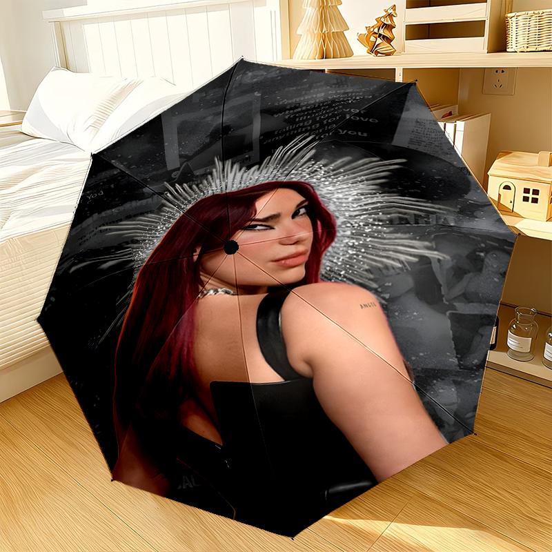 pop music Dua Lipa Umbrella 8-Frame for Travel, camping, Casual Lightweight Portable Umbrella, Essential for every family Holidays Birthday Gift