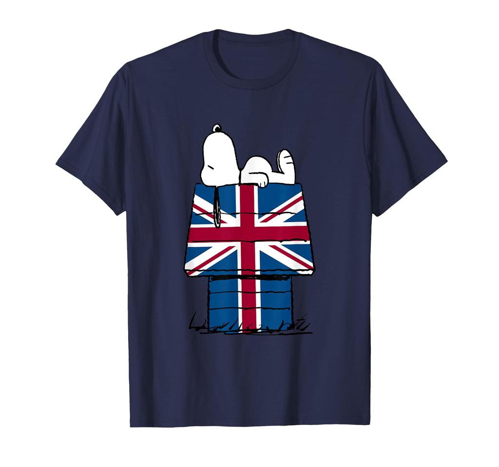 Peanuts Union Jack Hat Snoopy T-shirt