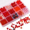Red Color Crystal Glass Beads Loose Space Beads for Bracelet Necklace DIY Jewelry Craft Making Accessories
