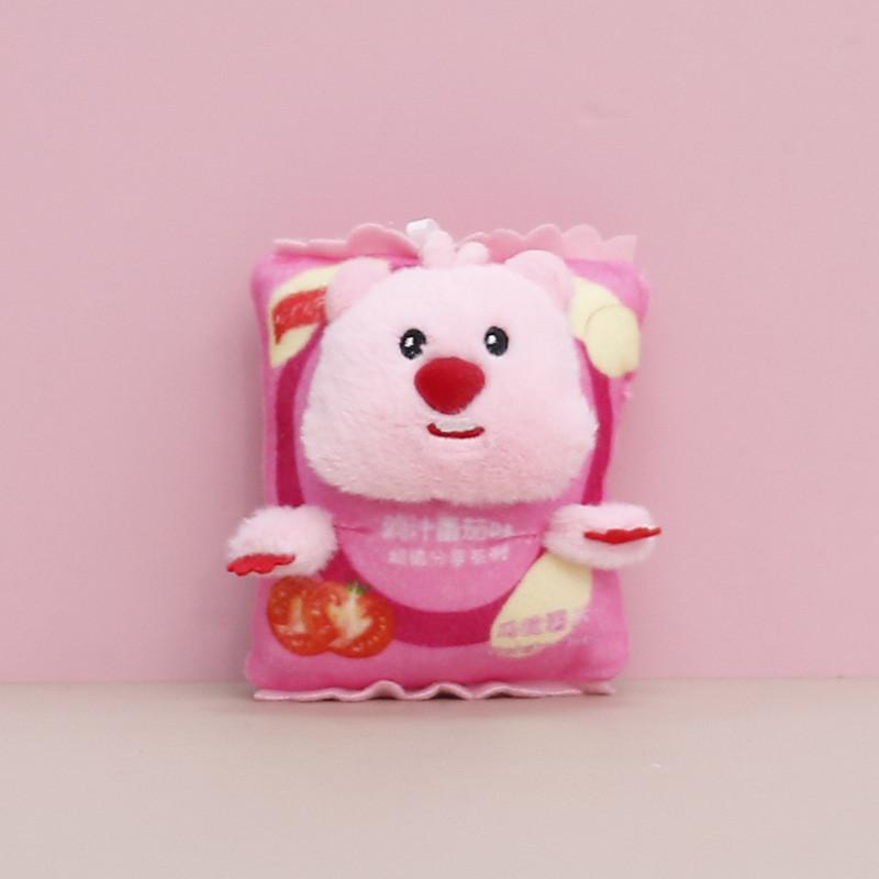 Cute Bear Keychain Cartoon Girl Backpack Decoration Hanging Plush Doll Gift