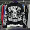 Retro Back to the Future Print Long Sleeve T-shirt Y2K Distressed Streetwear Oversized Top