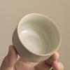 Beige Ru Kiln Ceramic Arhat Tea Cup - Personal Use, Gongfu Tea Tasting Cup for Home.