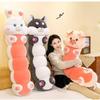 Cute Caterpillar Pet Pillow Two Ha Meng Rabbit Doll Gift For Children Girlfriend Birthday Plush Toy Doll 70cm