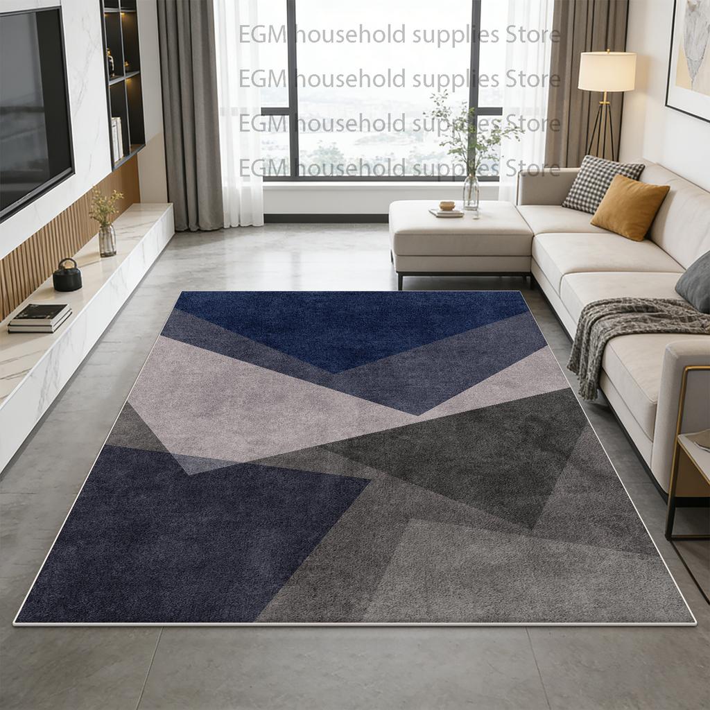 Modern Simple Carpet Geometric Living Room Decor Bedroom Kitchen Floor Mat Non-slip Coffee Table Soft Customizable Rugs Washable