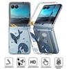 Cute Whale Pattern Transparent Case For Motorola Razr 60 50 40 Ultra Razr60 Razr50 Razr40 Shockproof Folding Hard PC Phone Cover