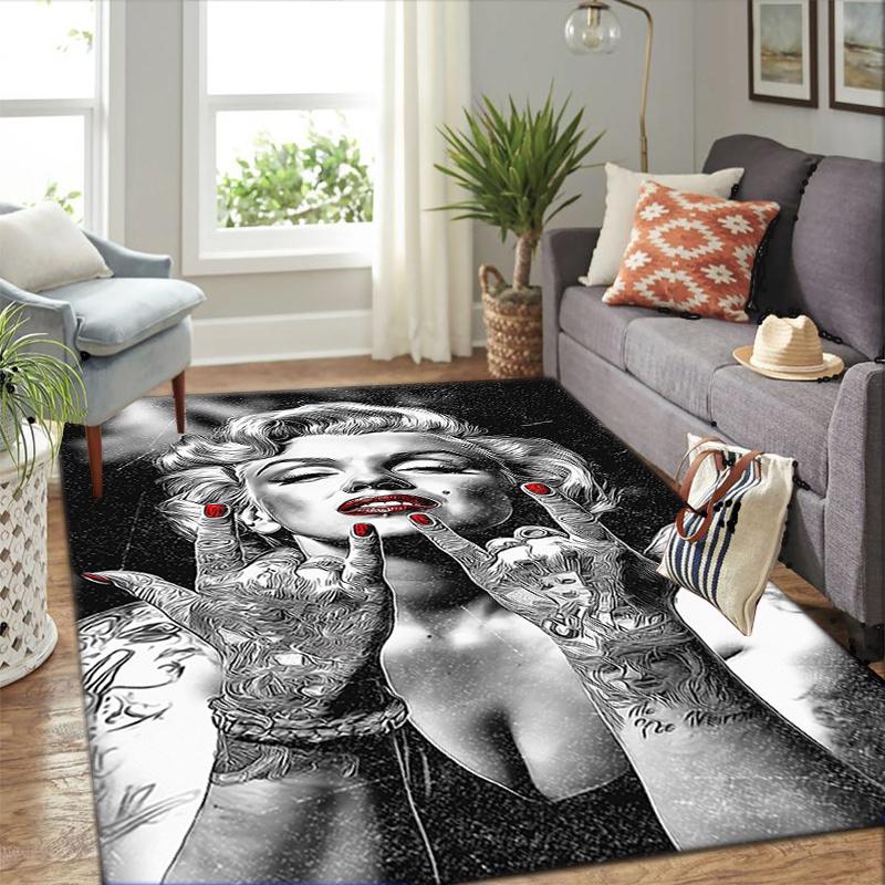 800 Square Meters of Carpet Featuring The American Icon Marilyn Monroe, a Soft Mat Ideal for Protecting The Floor in Offices, Homes, And Bed