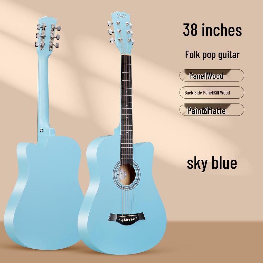 38-Inch Carbon Fiber Folk Guitar for Beginners