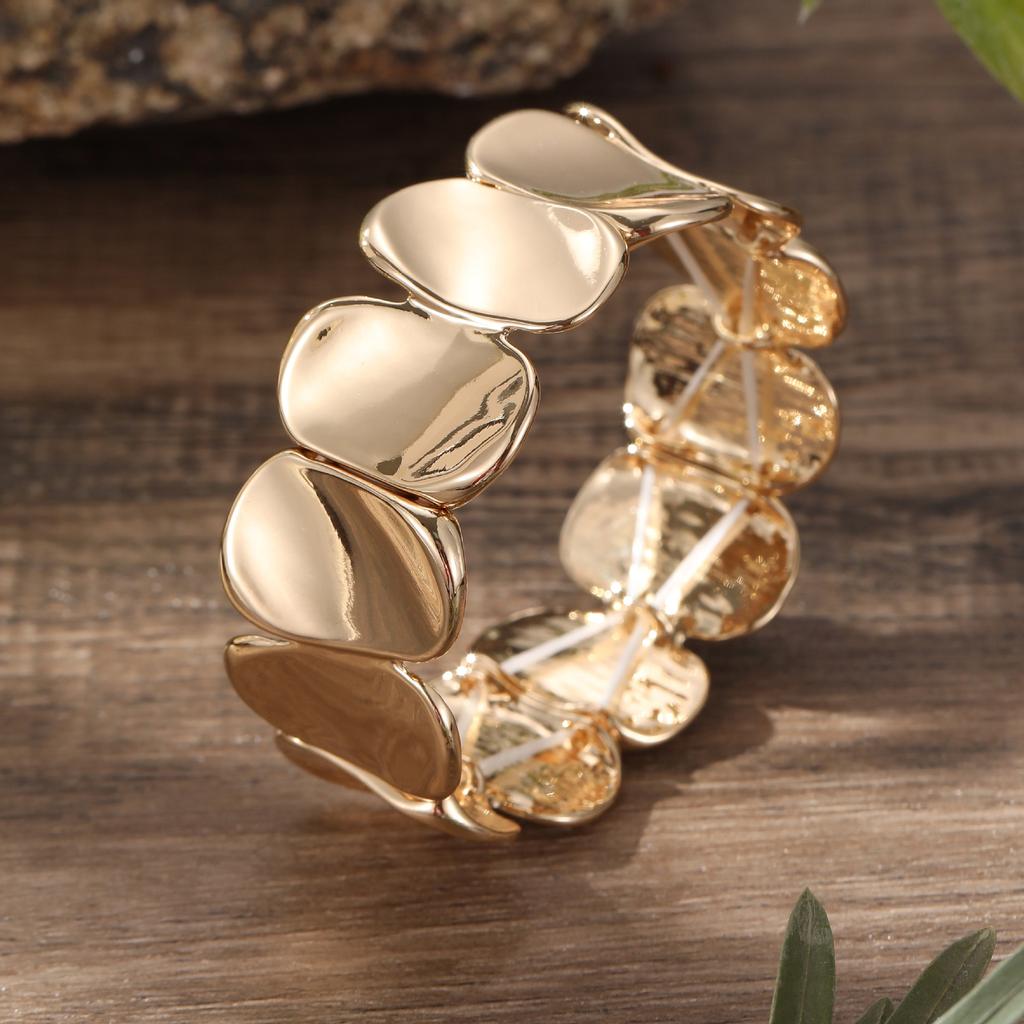 New Glossy Geometric Sequin Elastic Bracelet Fashion Premium Ladies Irregular Sequin Versatile Bracelet