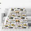 Cartoon Car Throw Blanket Soft Warm Lightweight Cozy Plush Flannel Plush Blanket Bed Couch Sofa Office Decor Gift for Kids Women
