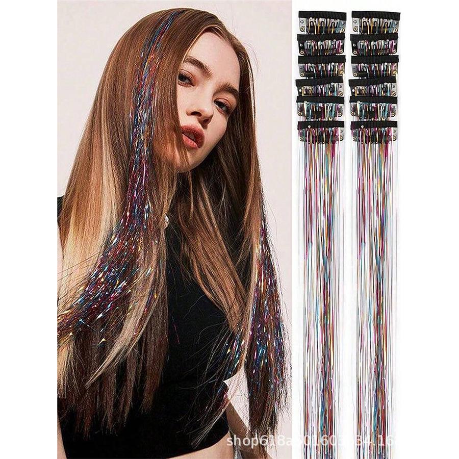 

-cut Gold Wire Glittery Metal Wire Hair Extensions One Size