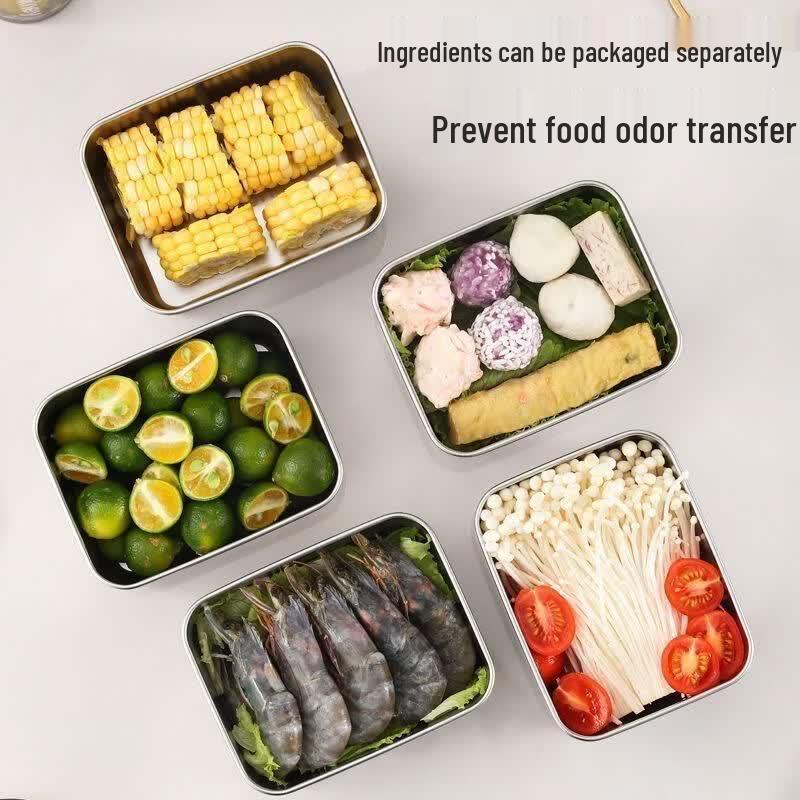 Cmaos 3-Piece 316 Stainless Steel Food Containers