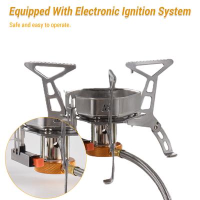 Camping Stove Portable Gas Stove  Outdoor Cooking Stove Camping Gas Stove Kit for Hiking Lightweight and Foldable