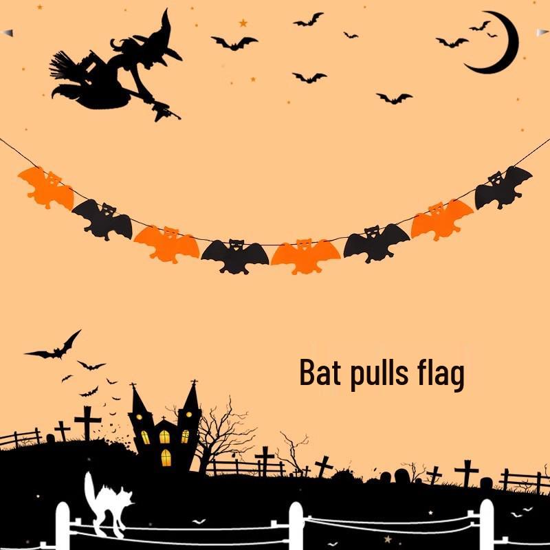 Luminous Halloween Party Pumpkin Bunting Decoration for Mall and Store Events