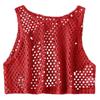 New Women's Sexy Mesh Sleeveless See-Through Round Neck Tank Top