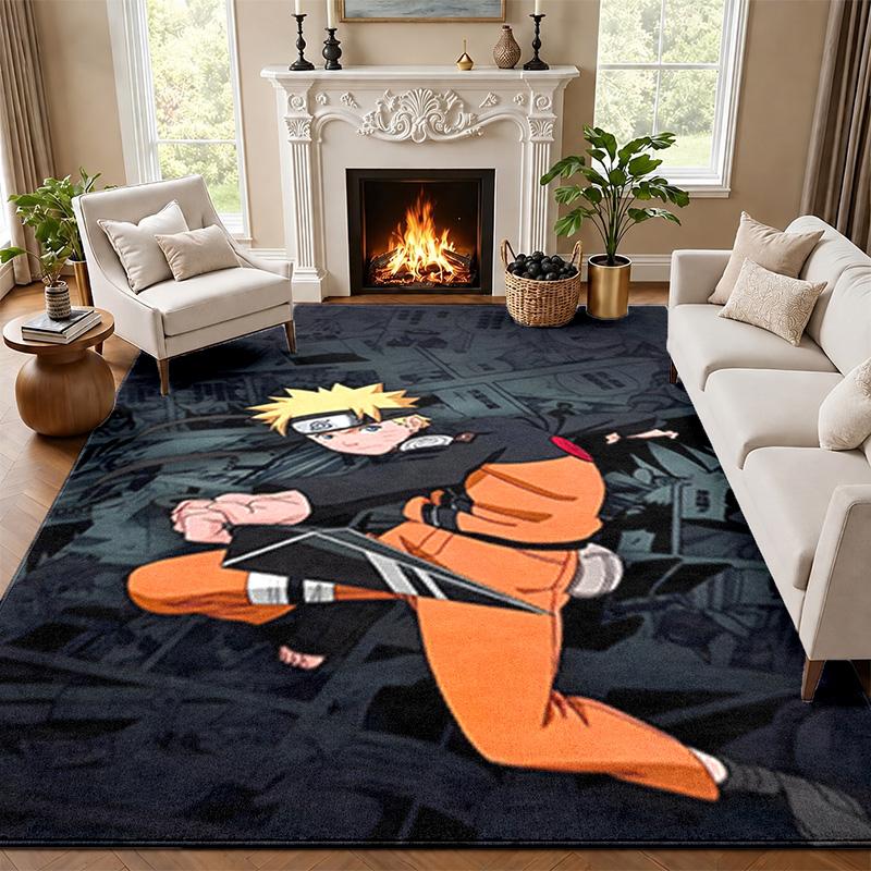 Naruto Carpet Door Mat for Living Room or Bedroom Protective Mat Under Chair Office Decoration Christmas Gift Birthday Present