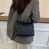 Casual simple and fashionable waterproof one-shoulder messenger bag female handwritten multi-layer nylon cloth urban cycling square bag versatile