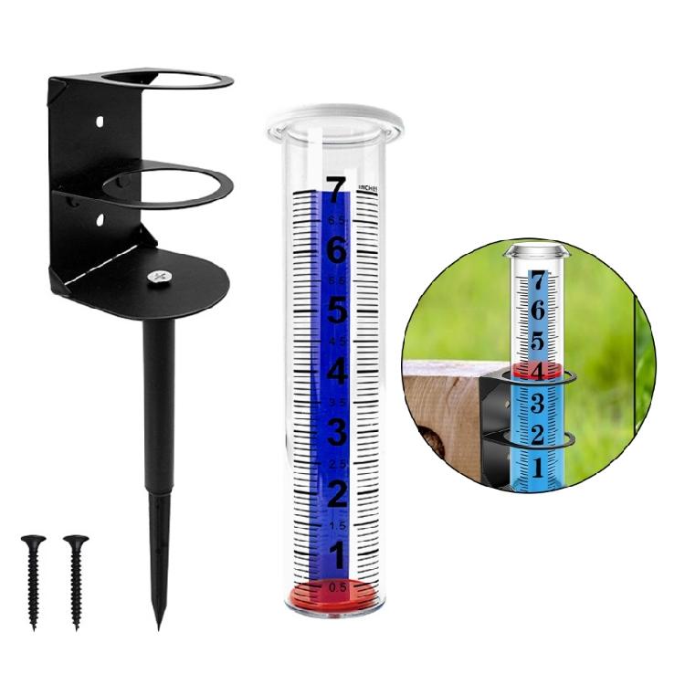 Garden Ornaments Rain Gauges Featuring Metal Base Combining Functionality and Styles for Outdoor Decoration