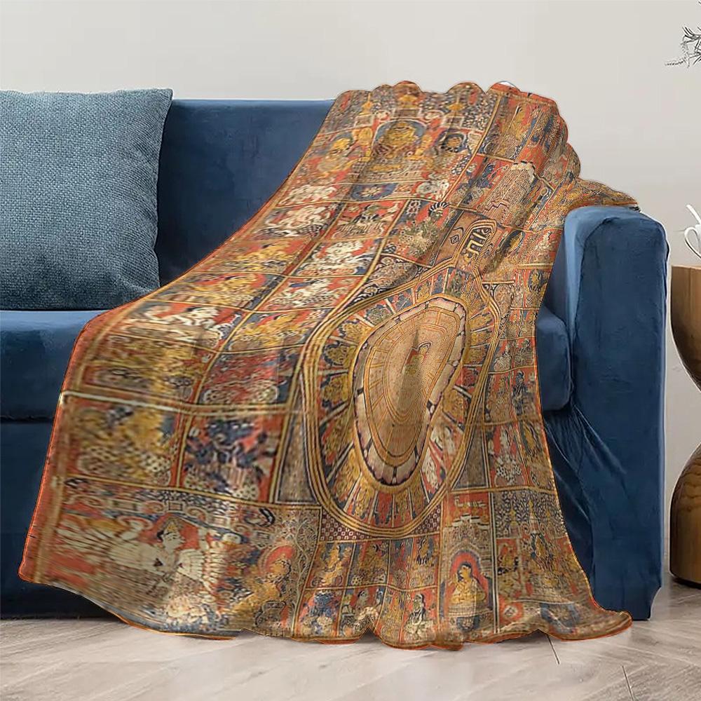 Vintage Ethnic Moroccan Kilim Rug Carpet Throw Blanket Decorative Wall Art Cushion Cover Home Decor