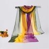 Women Summer Scarf Color Matching Thin Soft Breathable Sunshade Anti-UV Chiffon Neck Decoration Summer Shawl Clothes Accessory