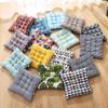 Breathable Cotton Linen Office Chair Cushion - Thickened, Soft, All-Season Pad for Students.