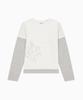 Ohesio Logo Layered Stripe Long T-Shirt, White