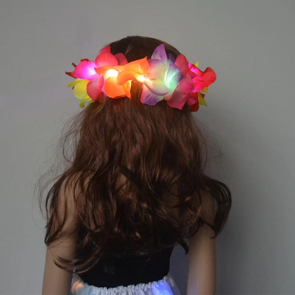 Luminous Headbands Party Led Headband Flower Crown with Led Lights Festival Party Decoration Glow-in-the-dark SG10
