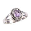 Natural Pink Amethyst Gemstone Handmade 925 Solid Silver Jewelry Ring S.9.5 w3o62