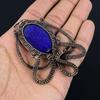 Lapis Lazuli Pendant Handmade Gemstone Jewelry, 999 Copper Wire Wrapped Pendant ,Unique Design Jewelry Pendant