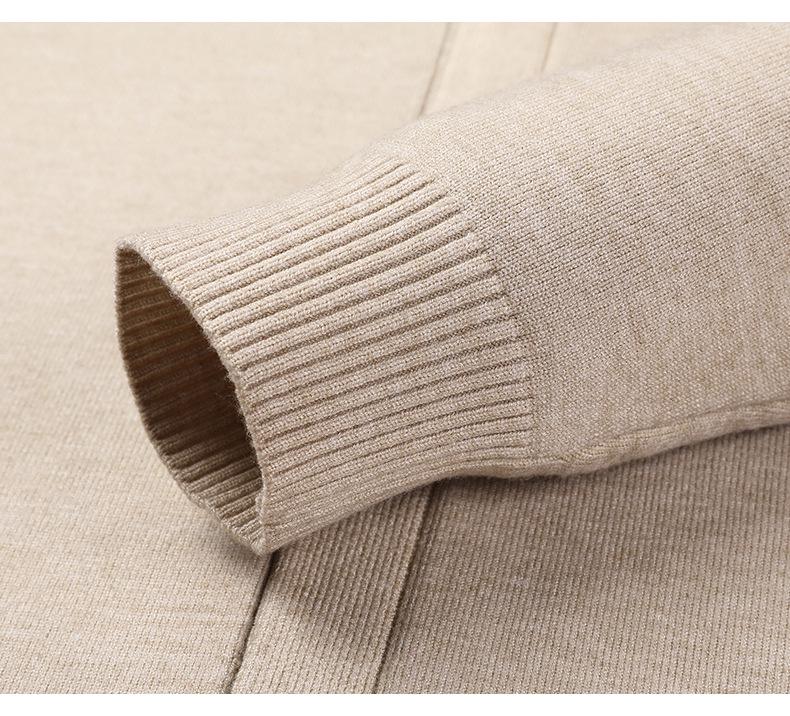 Męski kardigan dzianinowy w stylu koreańskim, dopasowany, z głębokim dekoltem w serek - Sweter modny na wiosnę/jesień