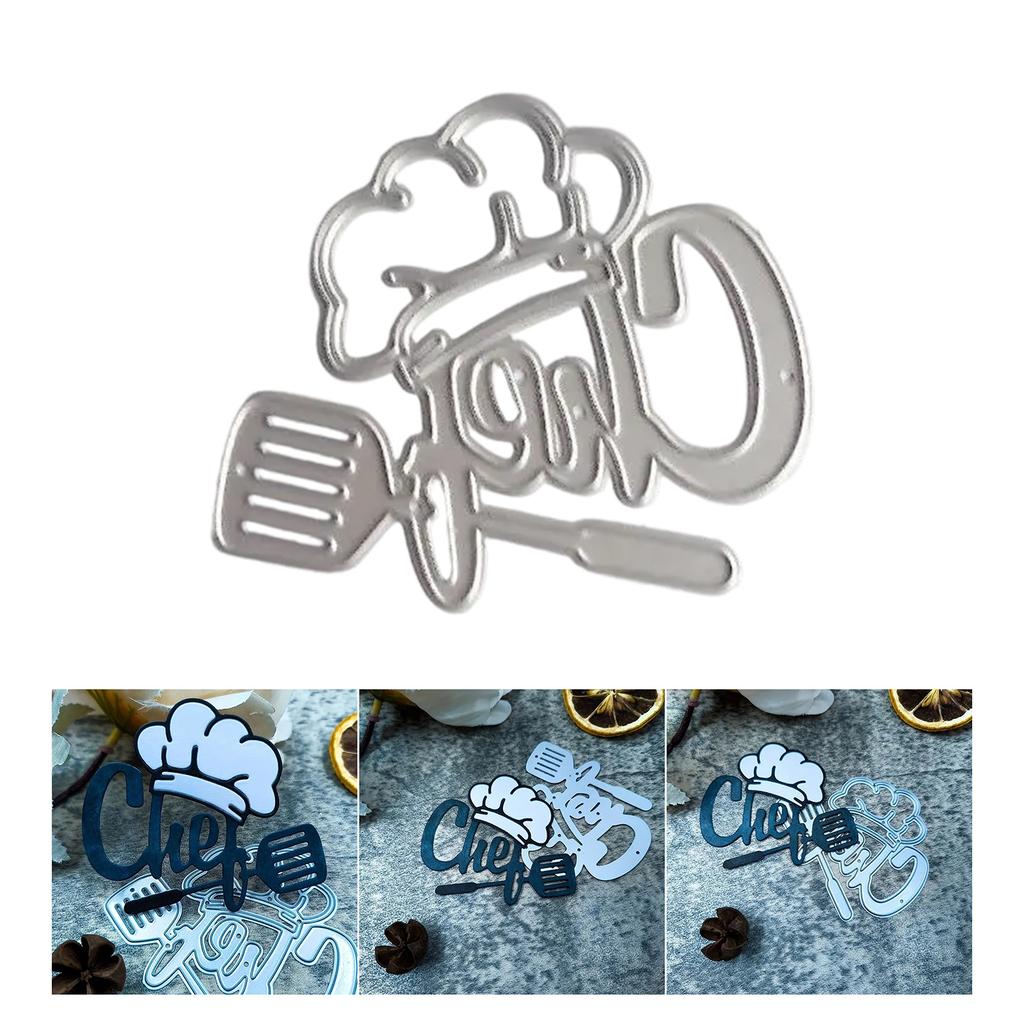 Chef Hat Cutting Dies Carbon Steel Die Cut Templates Metal Embossing Stencils for Scrapbooking Card Making Photo Album