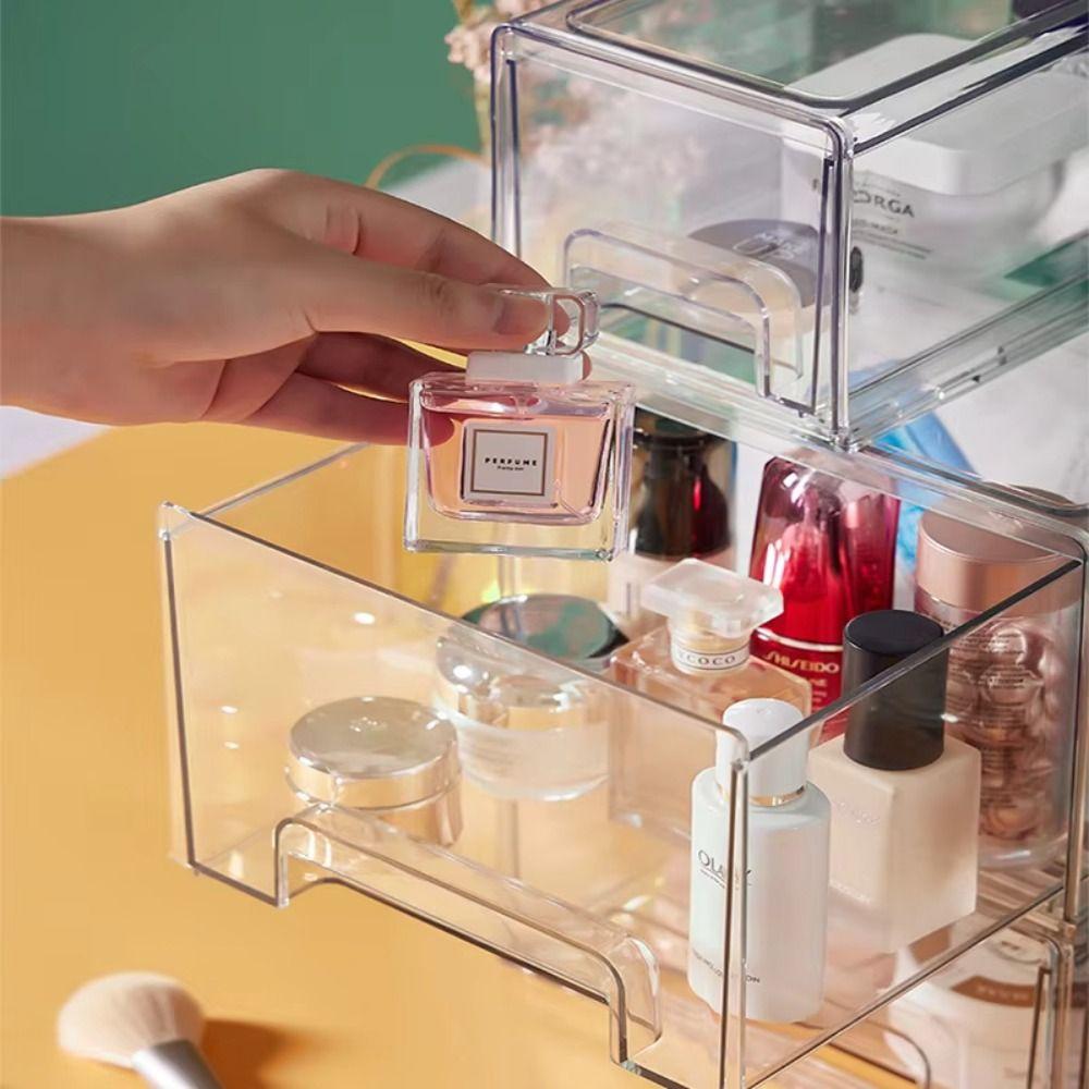 Fresh Keeping Refrigerator Storage Box Stackable Cosmetic Display Case  for Kitchen