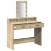 Makeup Table with Storage Brown 100 x 41 x 140 cm Engineered Wood