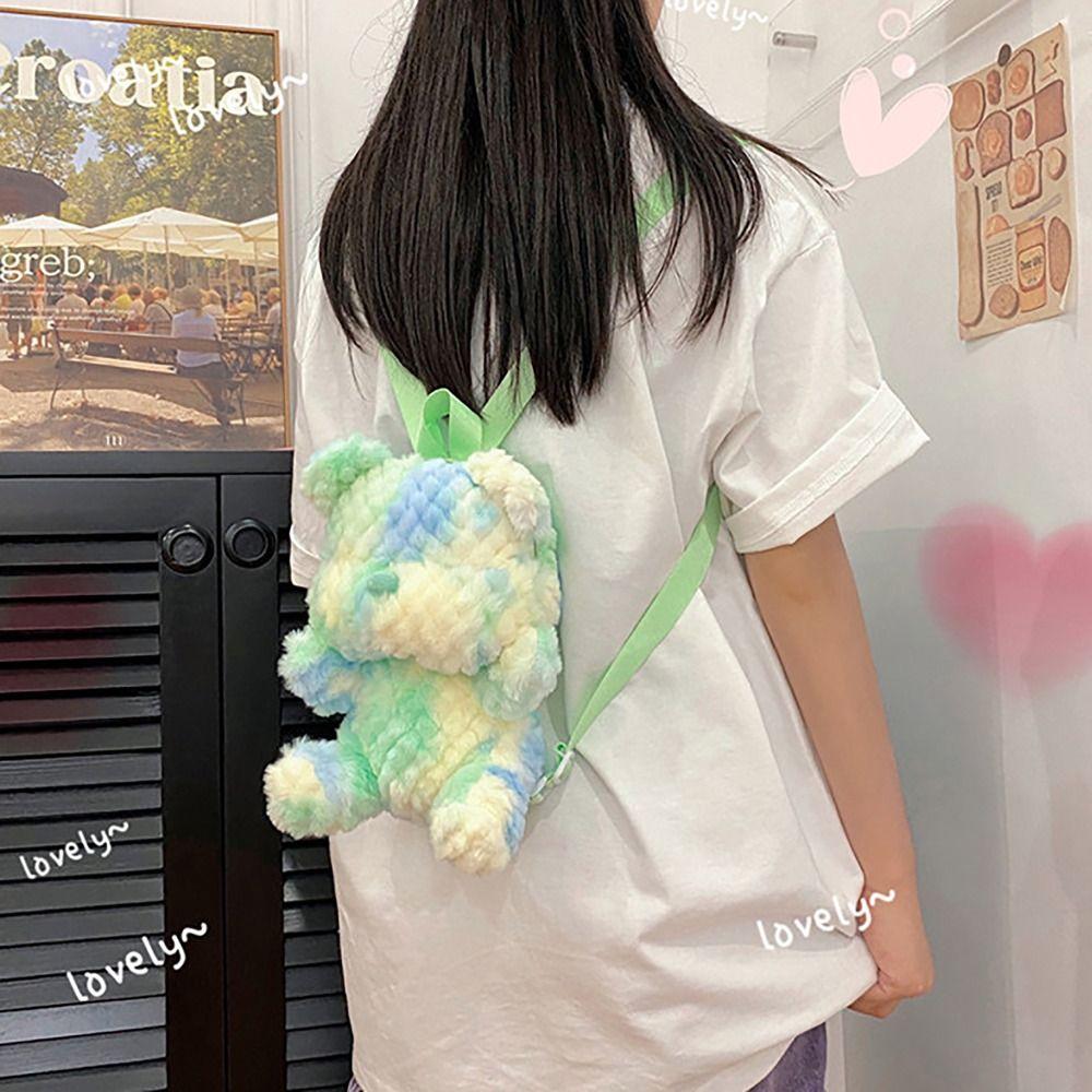 

Plush Single Shoulder Bag Bear Shoulder Rucksack Cute Backpack Daily Life