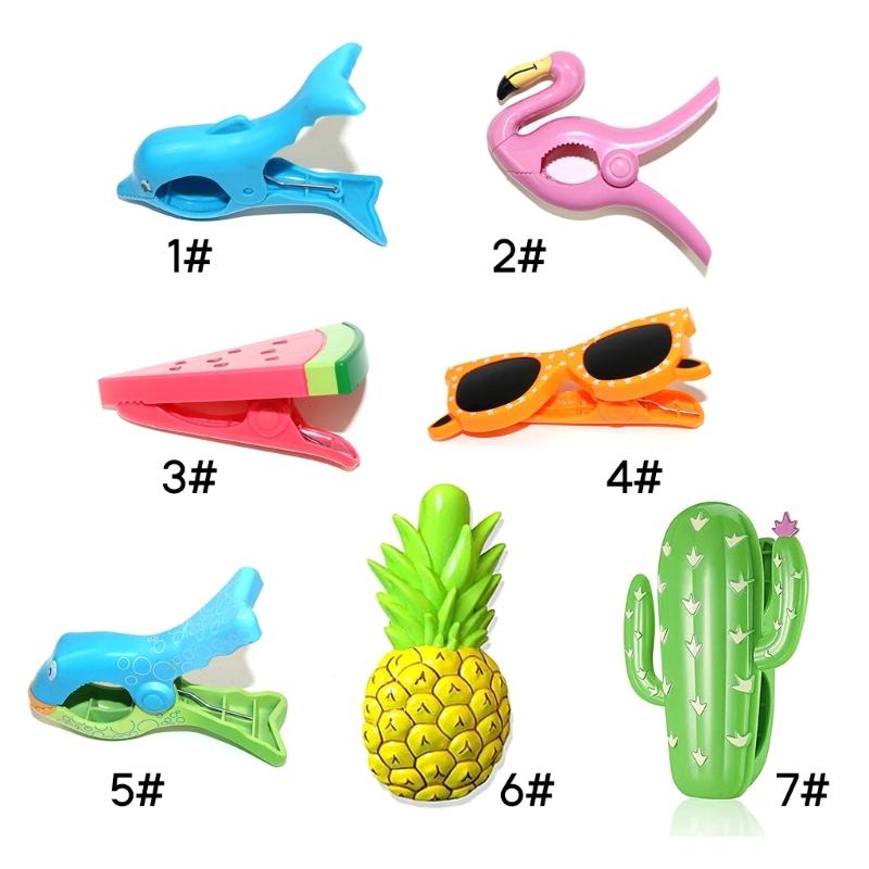 Cute Beach Towels Clips Sunbeds Lounger Animal Decorative Clothes Pegs Pins Large Drying Racks Retaining Clip Clothespin