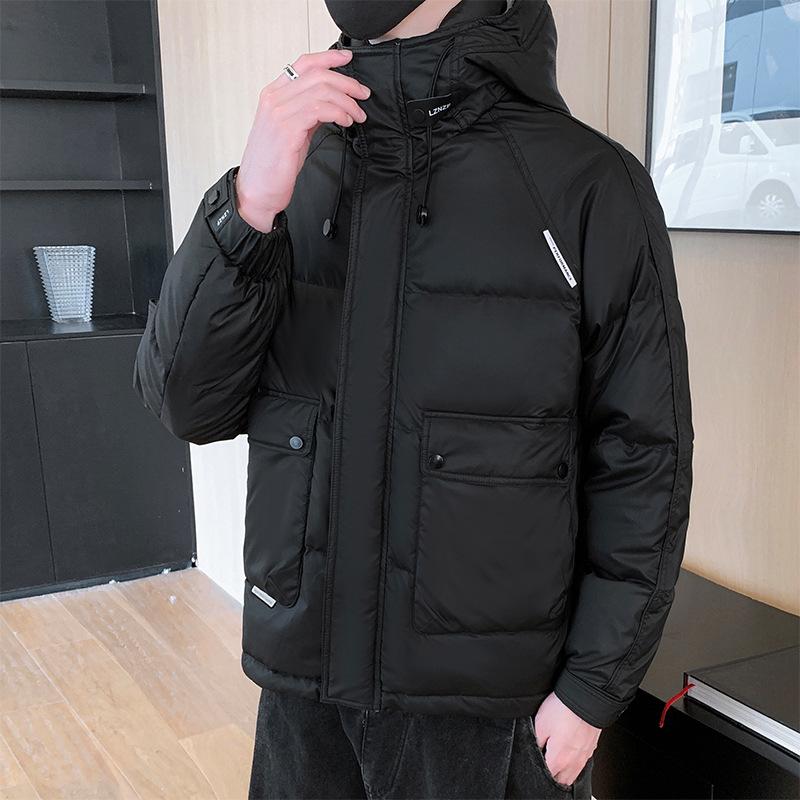 Men's Down Jacket Winter New Hooded Jacket Handsome Trend Thickened Warm Fashion Versatile Men's Top