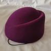 Elegant Style Pillbox Hat Versatile Design Airline Stewardess Caps Felt Fabric Beret  Live Show