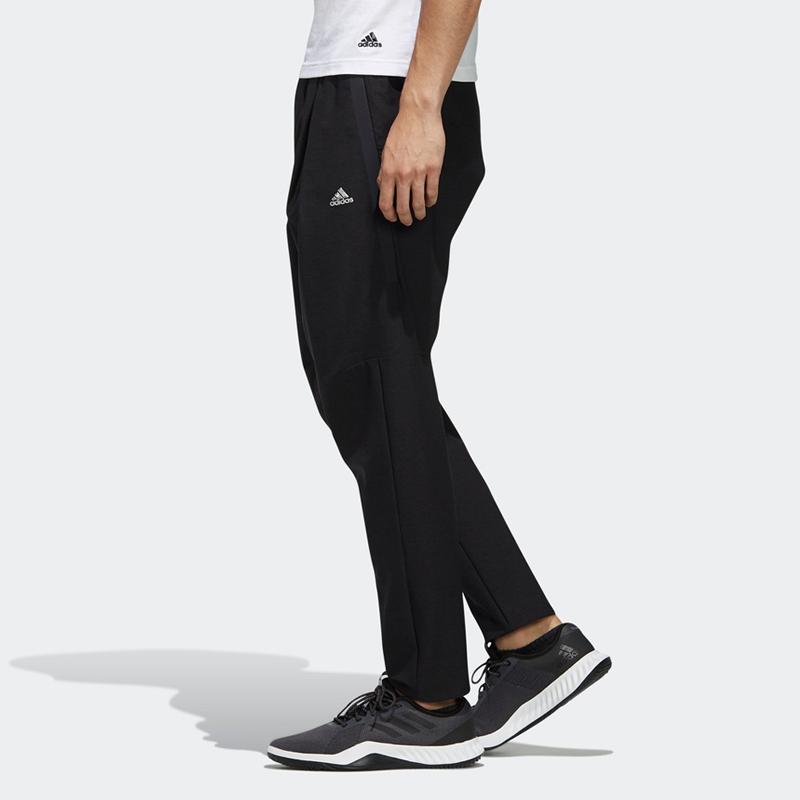Adidas Sports Running Training Breathable Casual Long Pants Men Bottoms Black FJ0189